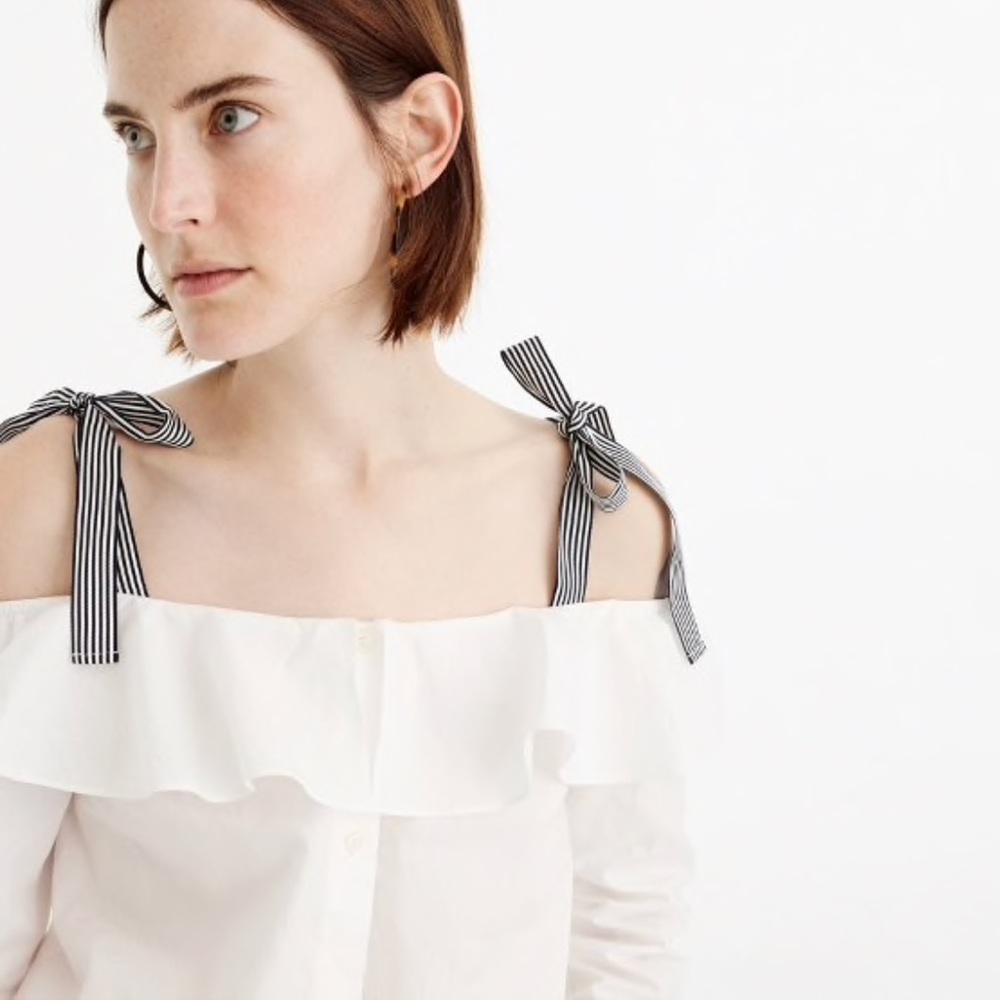 J. Crew Cold Shoulder Top - Tall XS